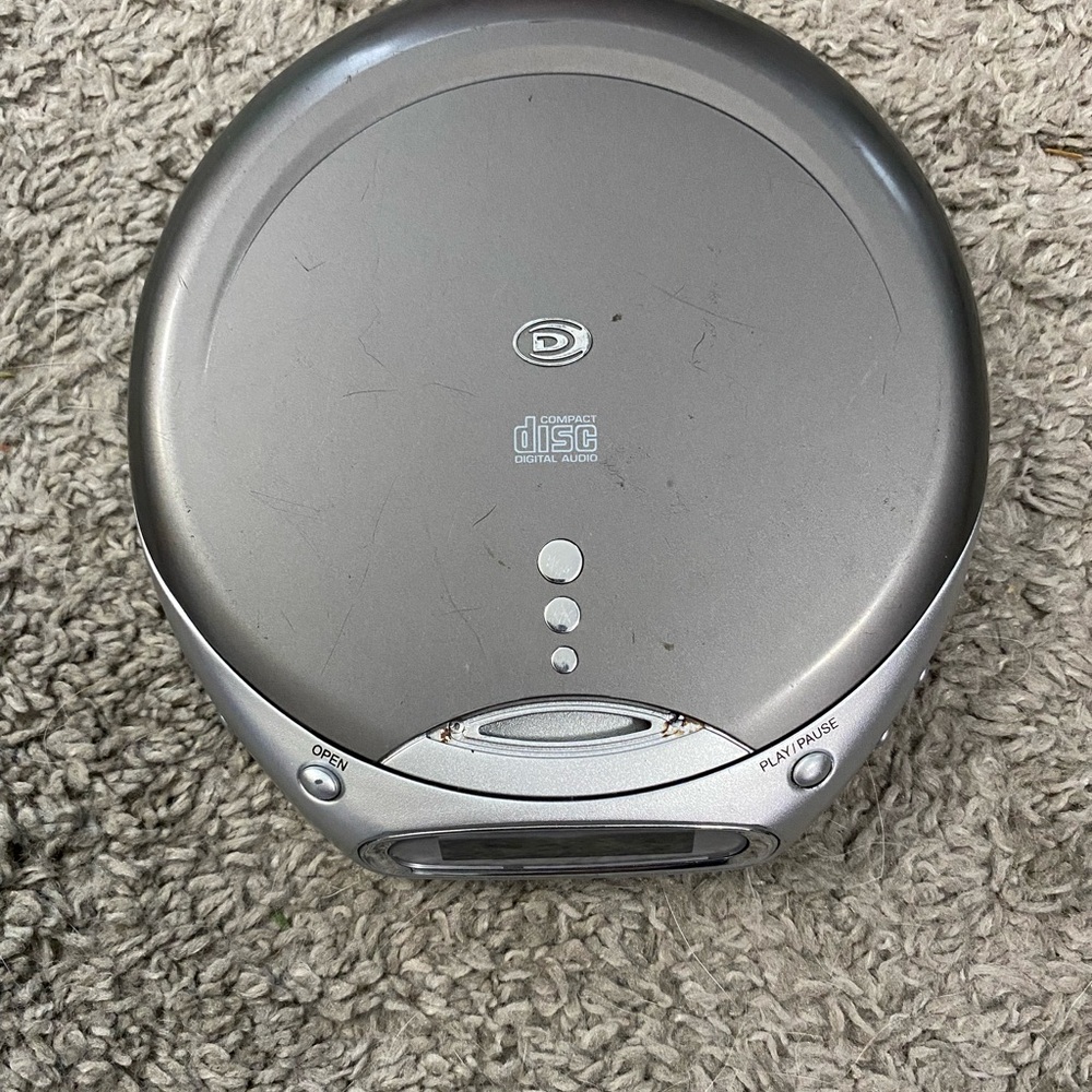 Abrand Portable CD Player - Gray and Silver (not tested)